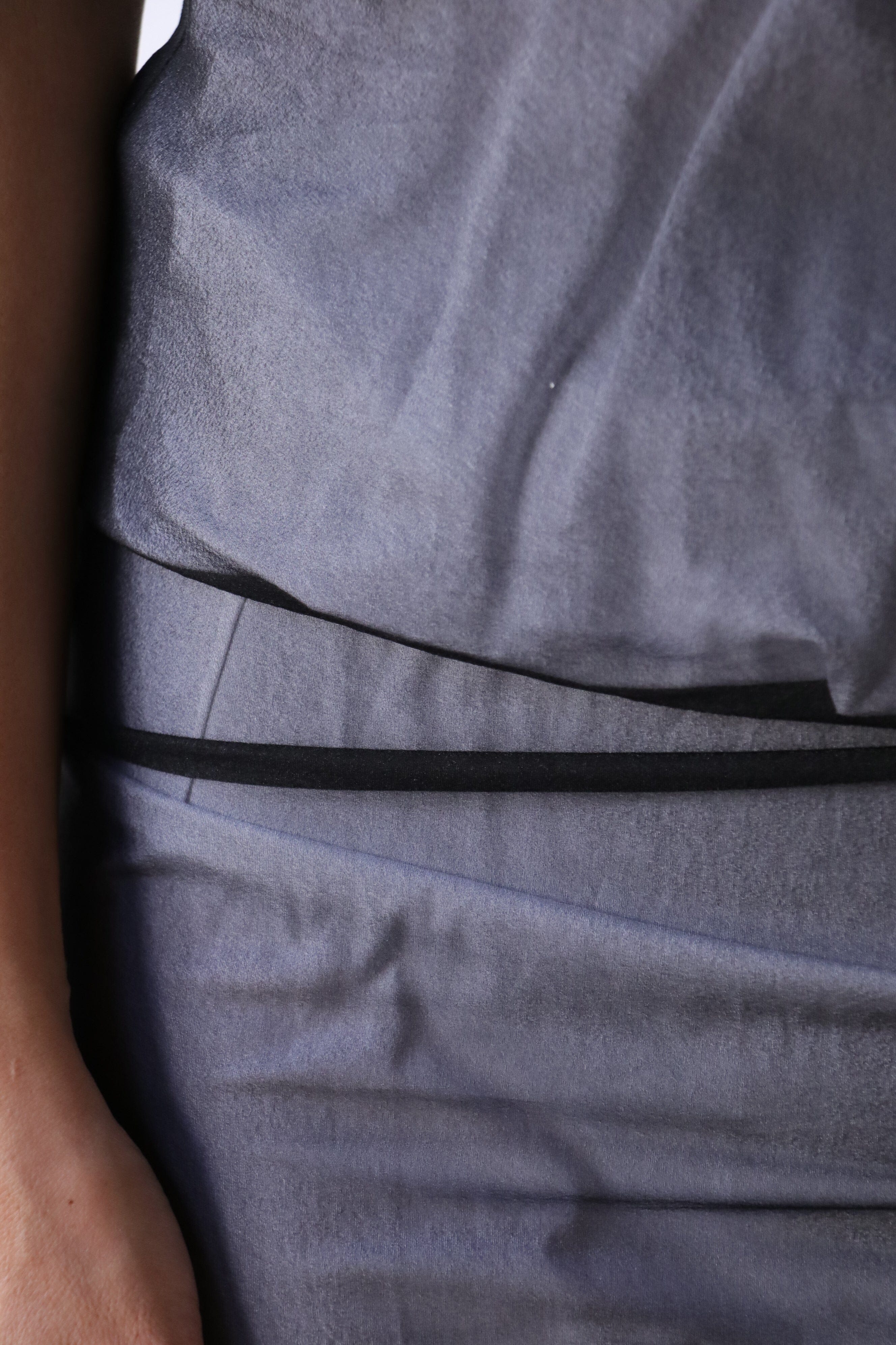 Gauchere Double Layer Top in Black/White - Image 3