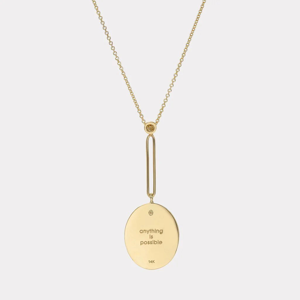 Retrouvai Grandfather Fantasy Signet Pendant Necklace - Flying Pig - Image 3