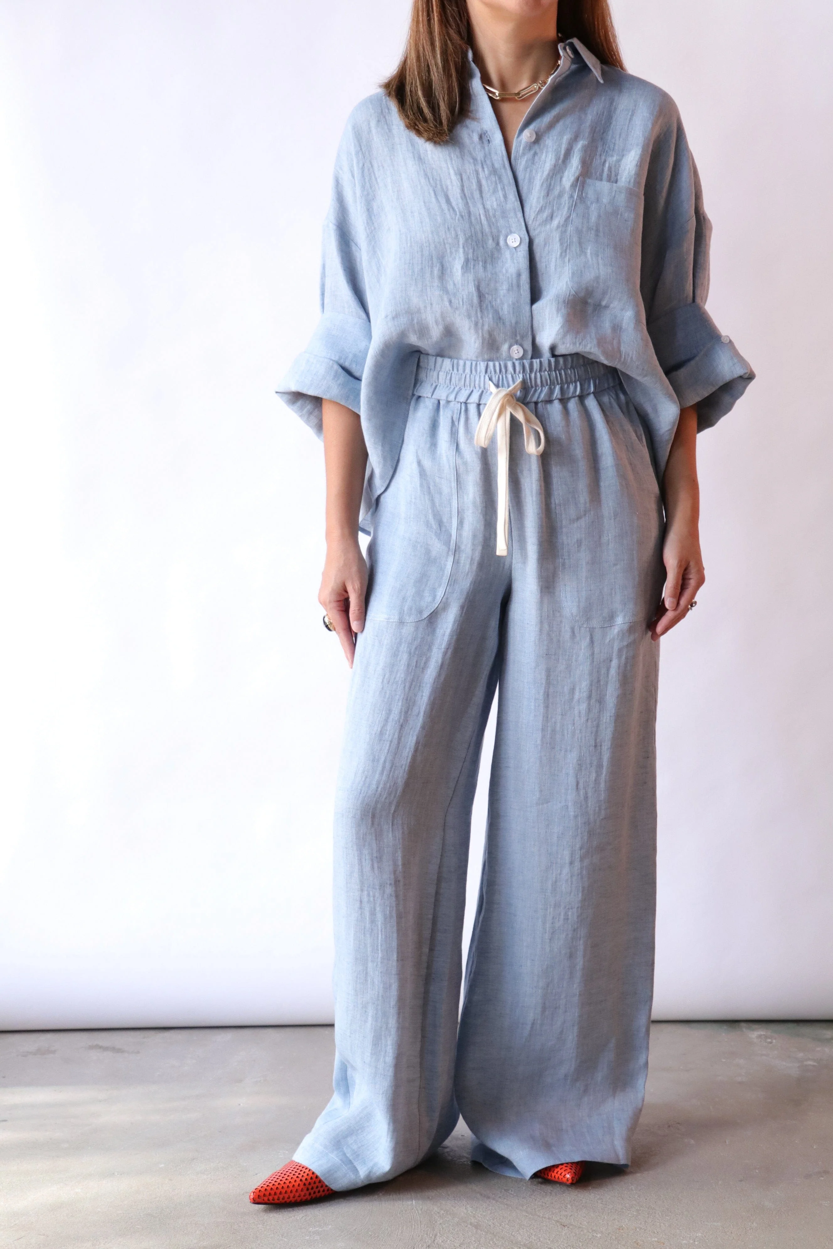 TWP Next Ex Top in Light Indigo - Image 3