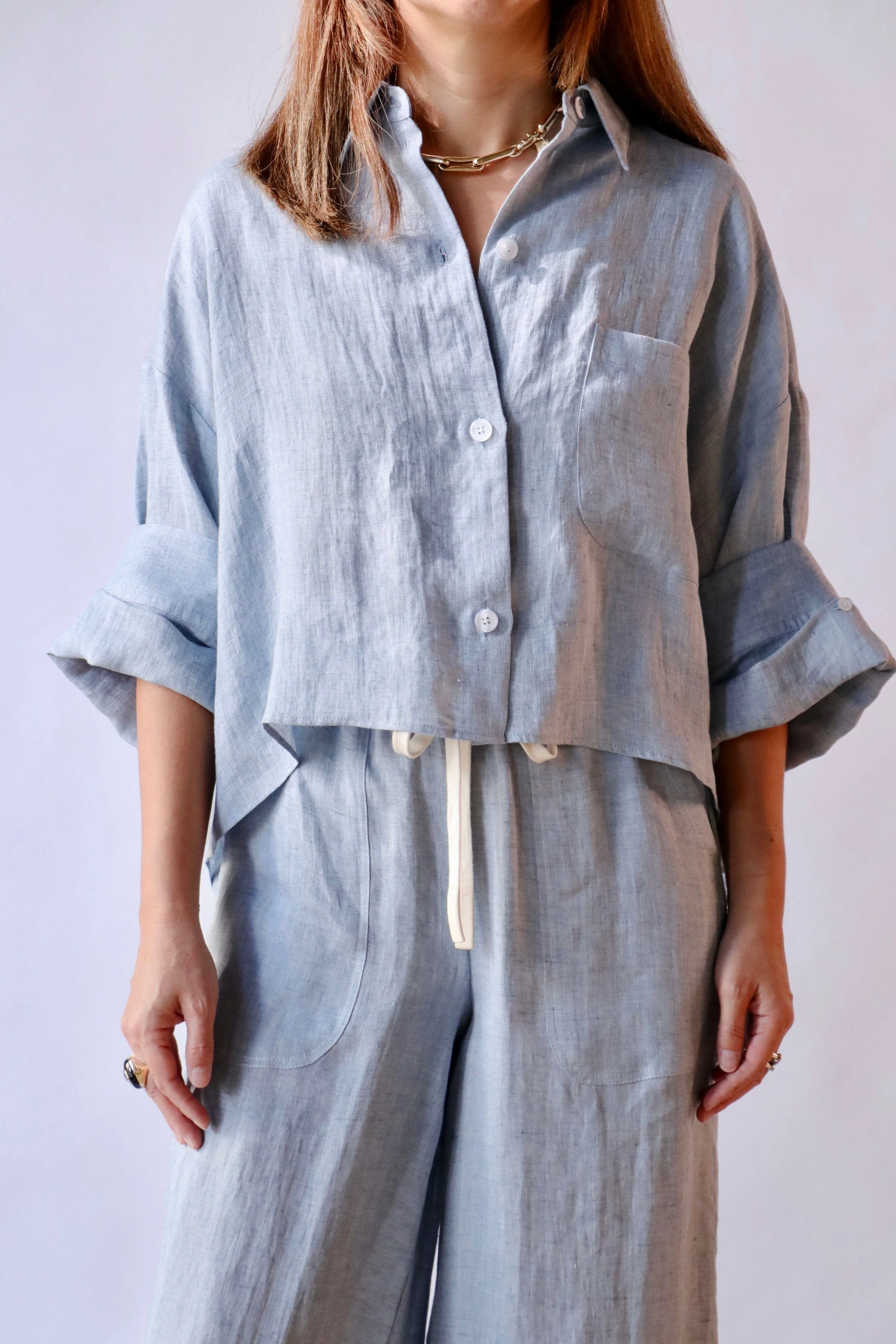 TWP Next Ex Top in Light Indigo - Image 4